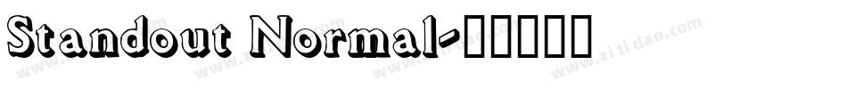 Standout Normal字体转换